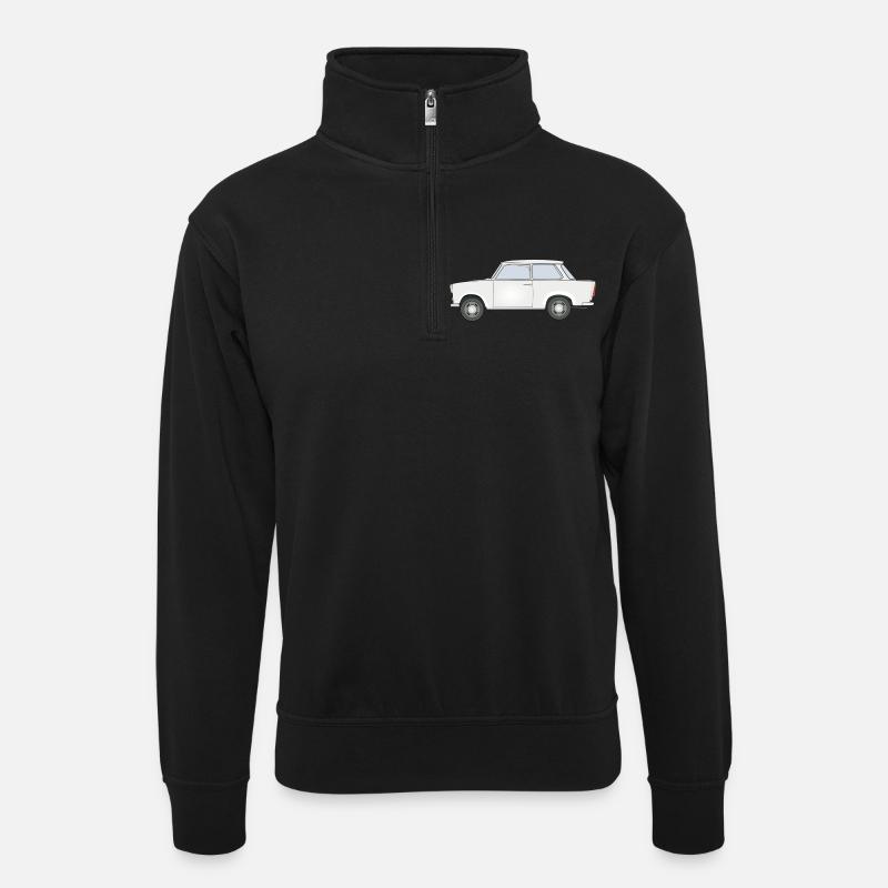 satellite - Unisex sweater with zip collar - black