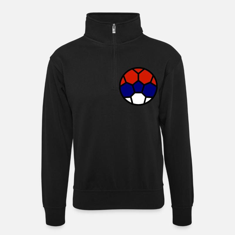  Drapeau Serbie Coupe du monde - Sweat col montant zippé unisexe - noir