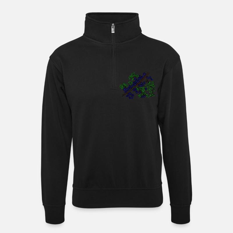 Wacholder - Unisex Pullover mit Zip-Kragen - Schwarz