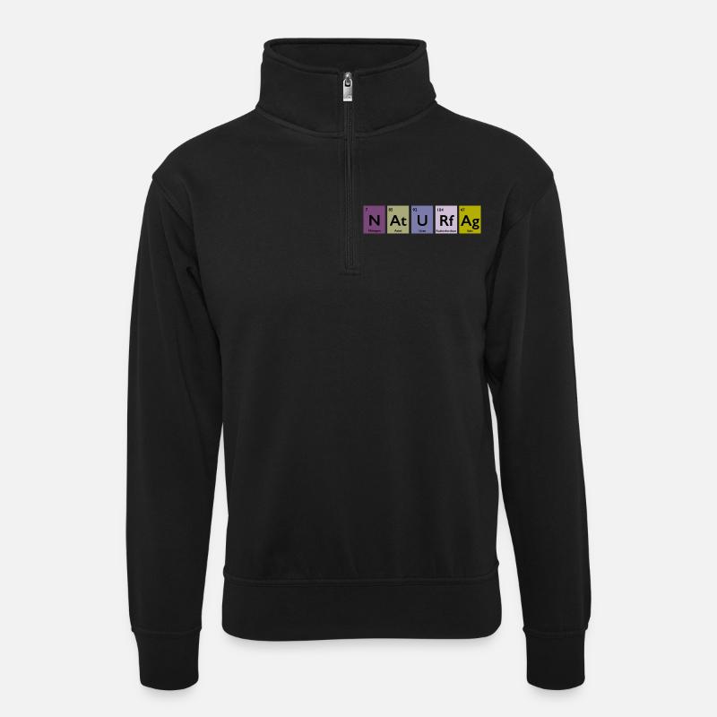science - Sweat col montant zippé unisexe - noir