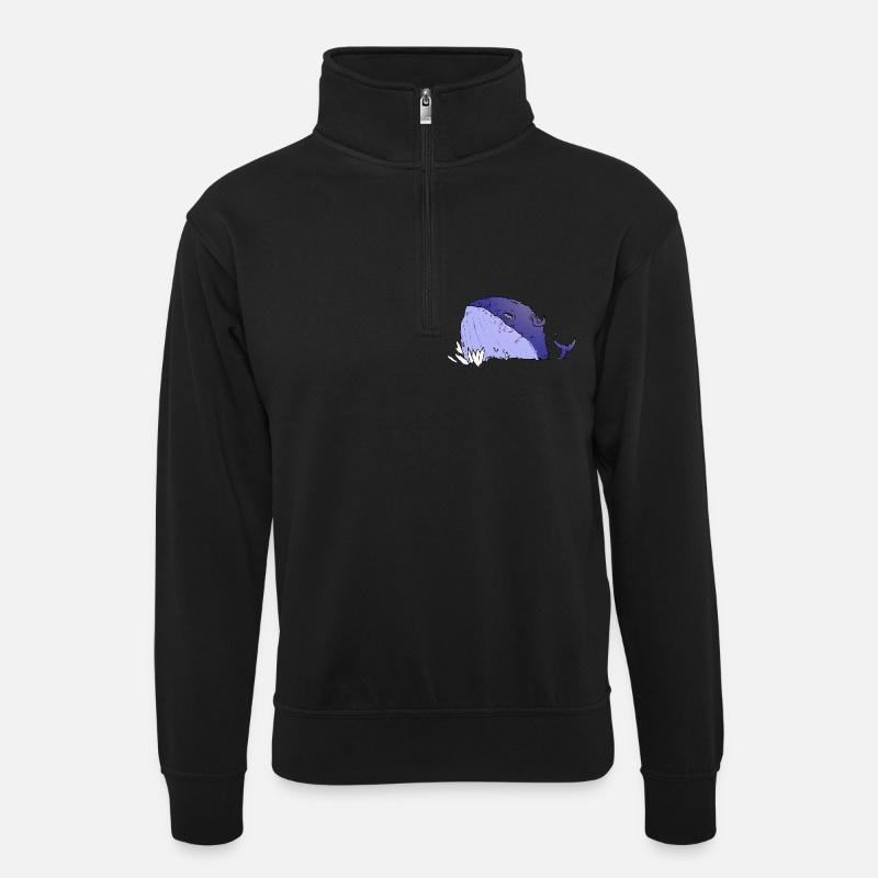 Monique Soiffard - Sweat col montant zippé unisexe - noir
