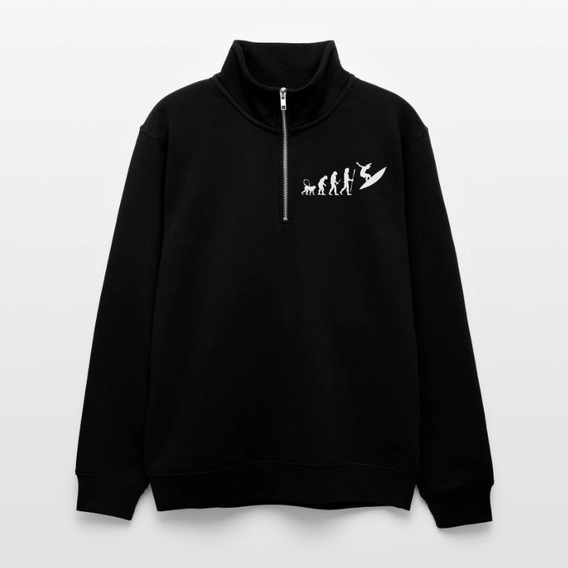 Évolution du surf Sweat col montant zippé unisexe