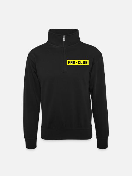 Fan Club - Sweat col montant zippé unisexe - noir