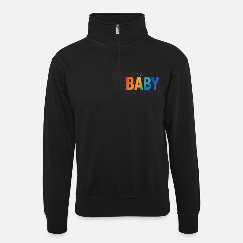 BÉBÉ - Sweat col montant zippé unisexe - noir