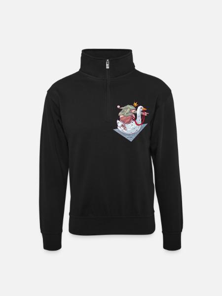 Bracia Grimm Bajka o złotej gęsi - Bluza typu unisex ze stójką zapinaną na zamek - czarny