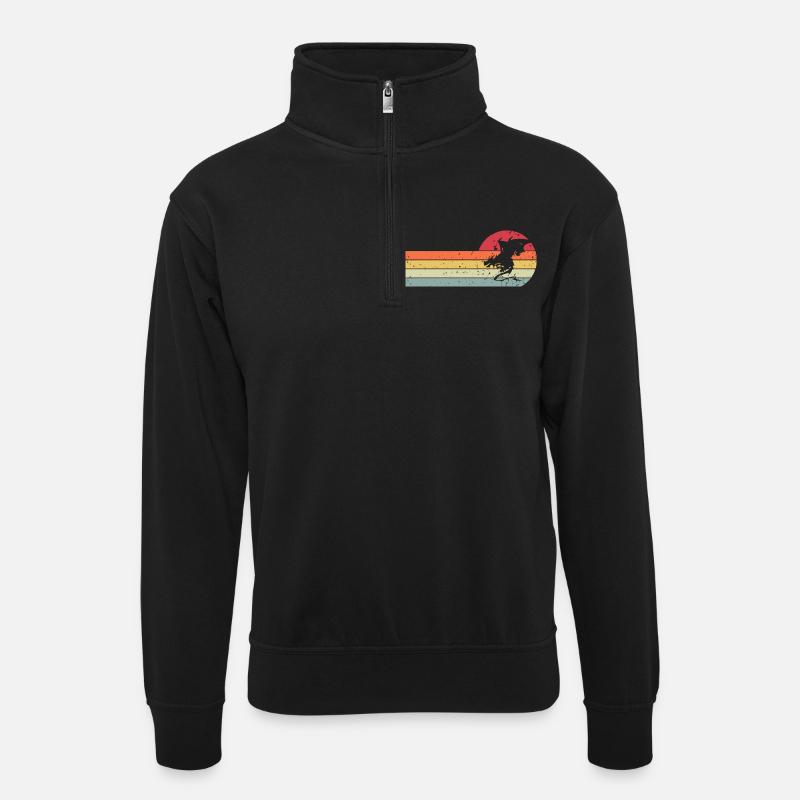 Dragon - Sweat col montant zippé unisexe - noir