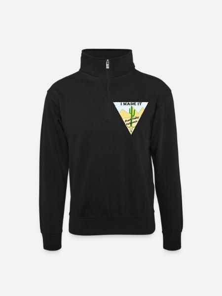 Death Valley - I Made It - Unisex sweater with zip collar - black