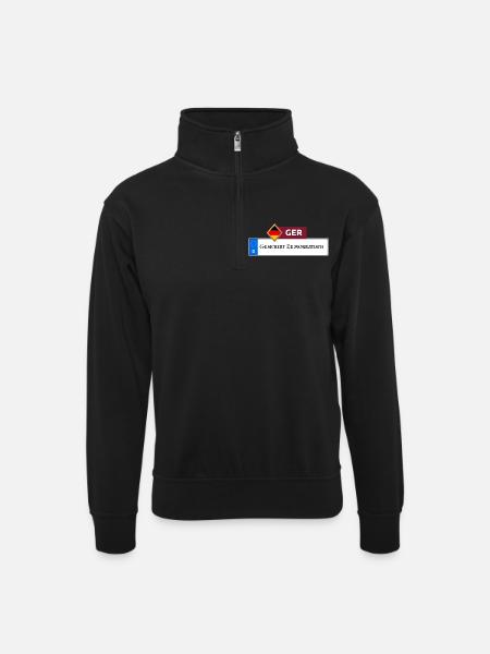 Secured Democratic 2.0 | Gift - Unisex sweater with zip collar - black