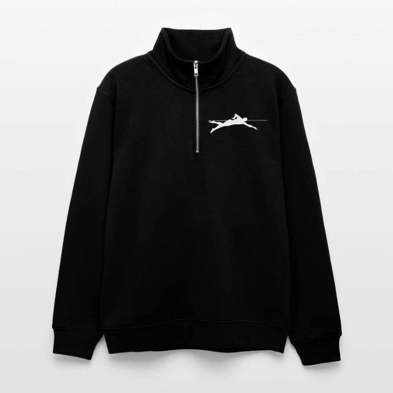 Dynamic Sprinter Line Graphics Unisex sweater with zip collar