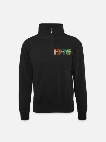 Millésime 1976 - Sweat col montant zippé unisexe - noir