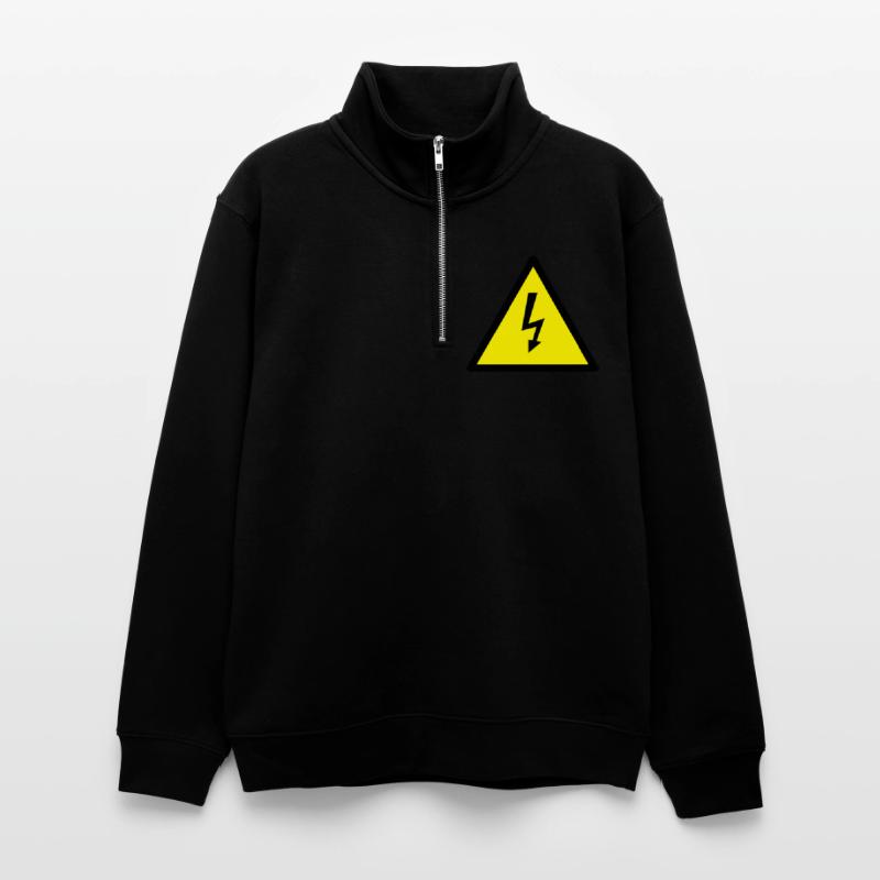Unisex Pullover mit Zip-Kragen