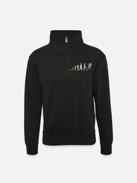 American Football Development - Unisex sweater with zip collar - black