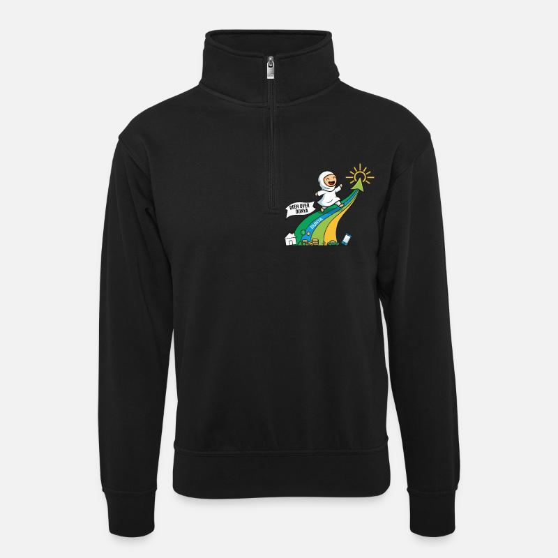 À propos de Dunya 2 - Sweat col montant zippé unisexe - noir