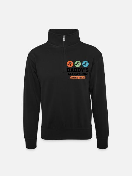 Marathon Cheer Team - Unisex sweater with zip collar - black
