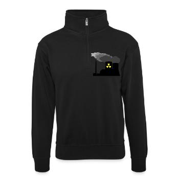 Nuclear Power - Unisex Pullover mit Zip-Kragen - Schwarz - Vorne