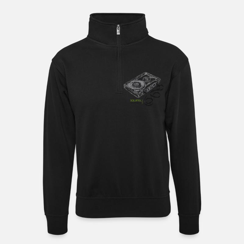 Cassette 1 - Sweat col montant zippé unisexe - noir