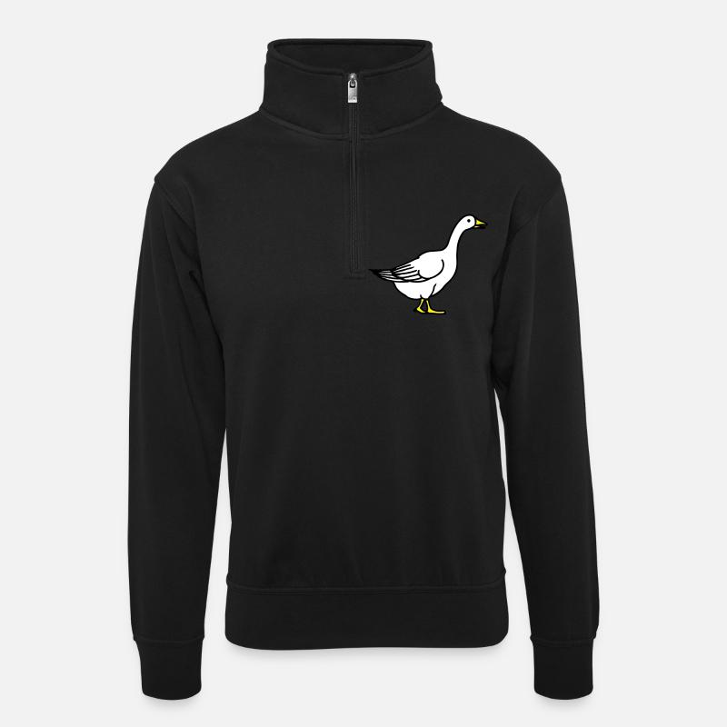 goose - Sweat col montant zippé unisexe - noir