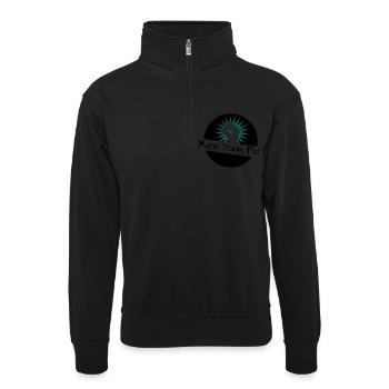 Raise Your Fist For Angerfist - Unisex sweater with zip collar - black - Front