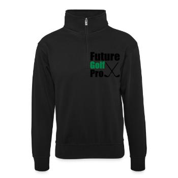 Golfe - Sweat col montant zippé unisexe - noir - Devant