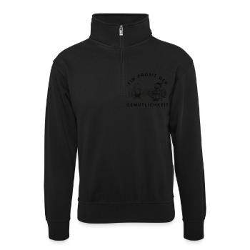 Herr Bier und Frau Bier - Prosit Der Gemütlichkeit - Sweat col montant zippé unisexe - noir - Devant