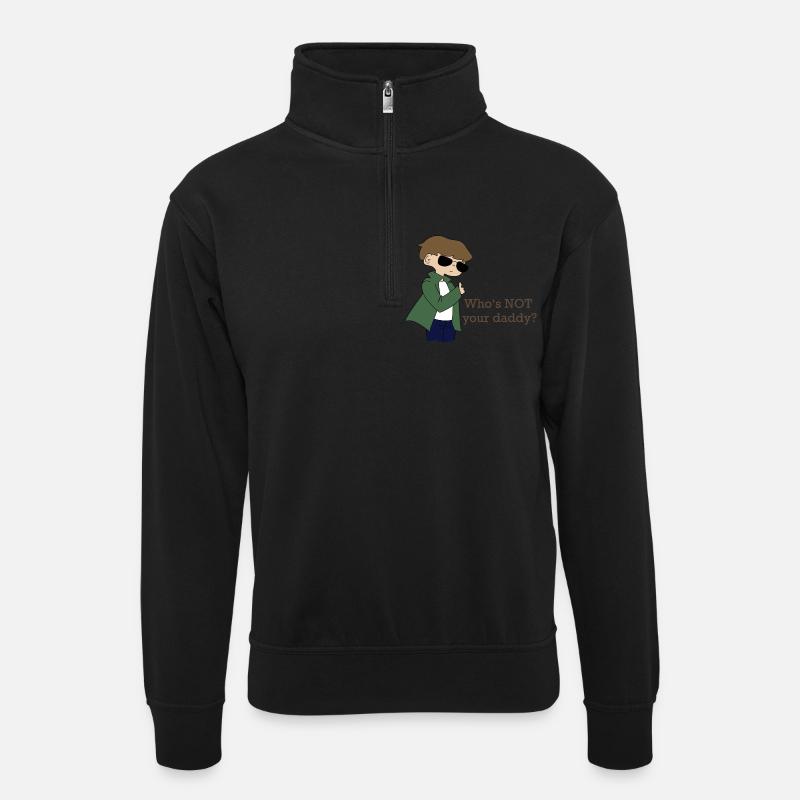 Not Your Daddy - Unisex sweater with zip collar - black