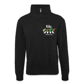 The Kiwis - Unisex Pullover mit Zip-Kragen - Schwarz - Vorne
