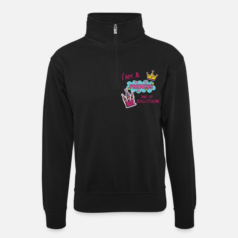 SLOGAN 4 01 - Sweat col montant zippé unisexe - noir