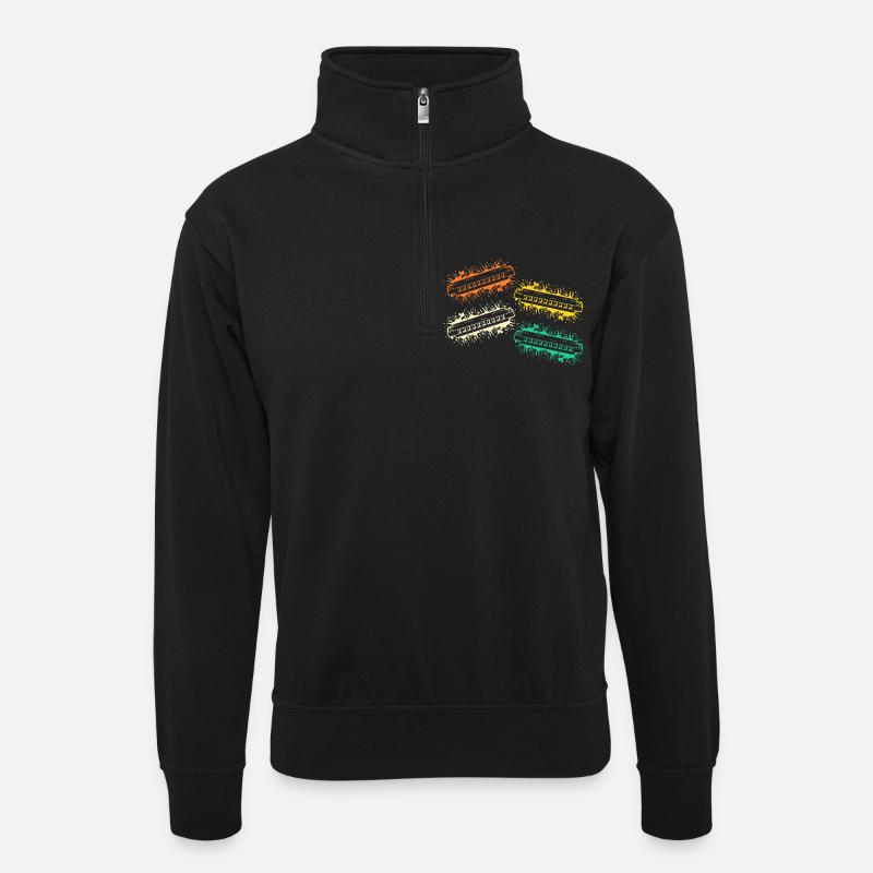 Harmonica Harmonica - Sweat col montant zippé unisexe - noir