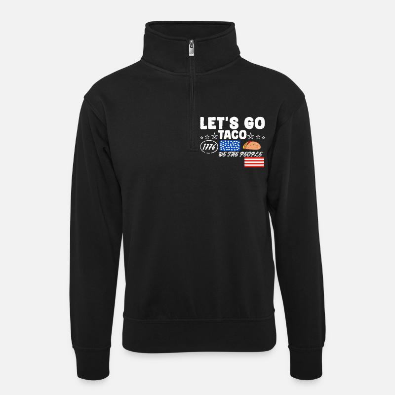 Allons taco - Sweat col montant zippé unisexe - noir