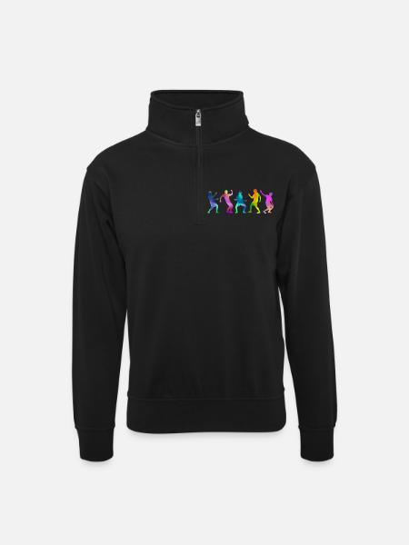 dancewear - Unisex sweater with zip collar - black