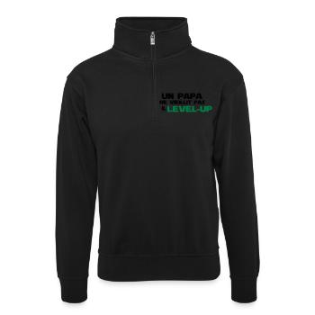 un papa ne vieillit pas,citations,geek,gaming - Sweat col montant zippé unisexe - noir - Devant