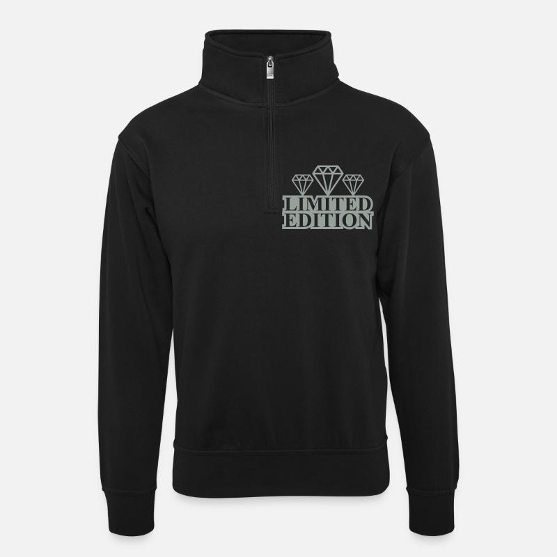 Diamond Limited Edition Design - Sweat col montant zippé unisexe - noir