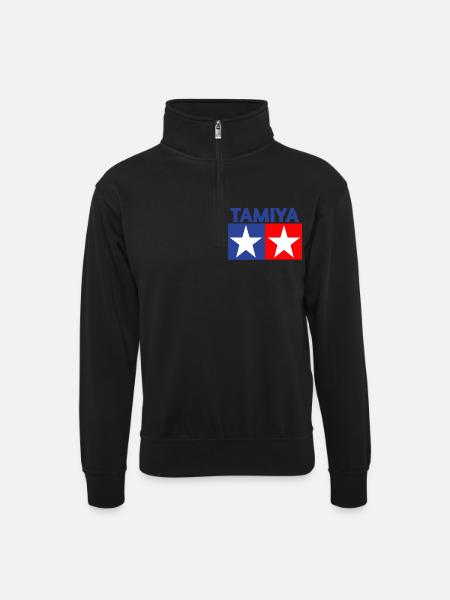 Tamiya Logo - Unisex sweater with zip collar - black