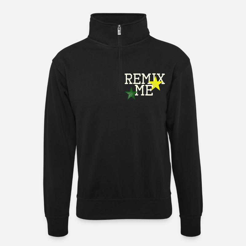 Remixez-moi - Sweat col montant zippé unisexe - noir