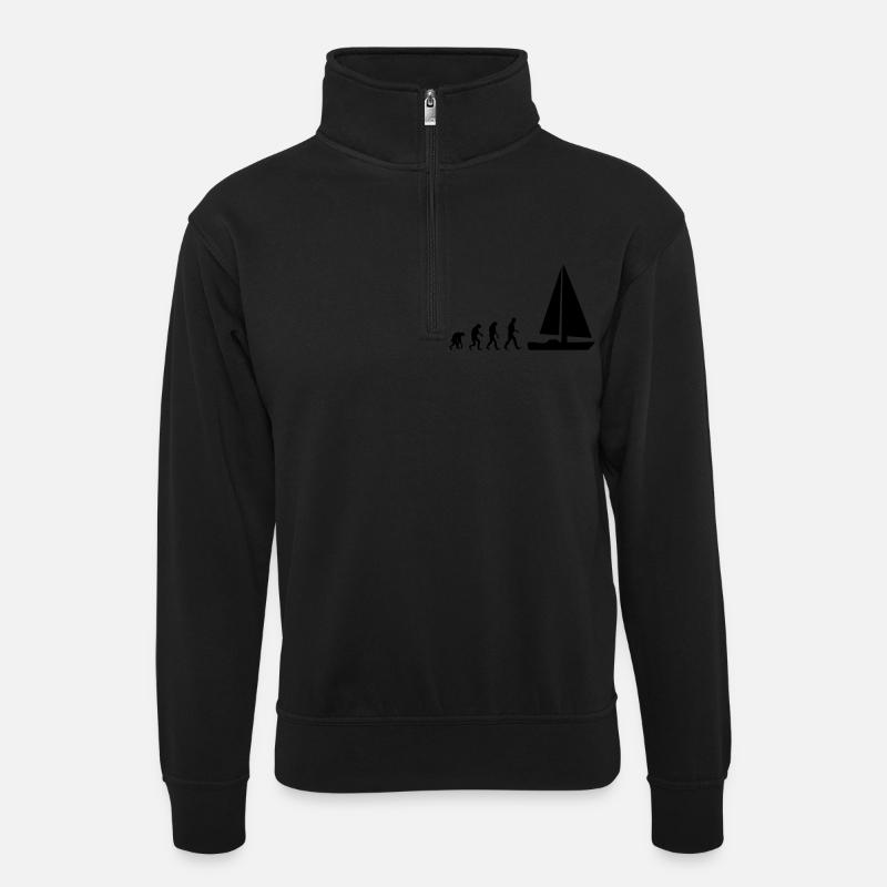 sailing evolution - Sweat col montant zippé unisexe - noir