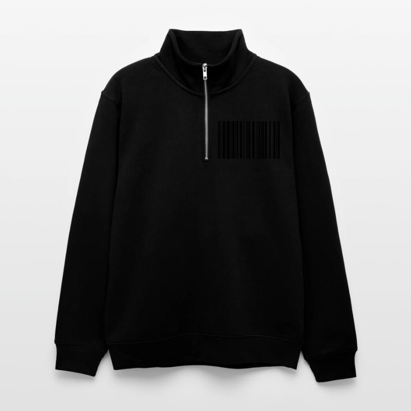 Unisex Pullover mit Zip-Kragen