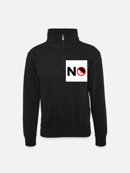 Vers la droite - Sweat col montant zippé unisexe - noir