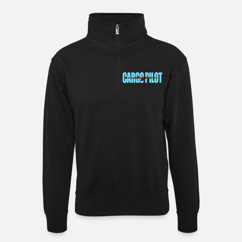 Pilote cargo An-225 - Sweat col montant zippé unisexe - noir