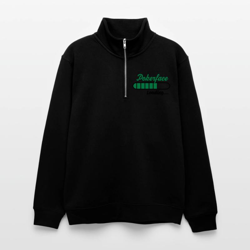 Unisex Pullover mit Zip-Kragen