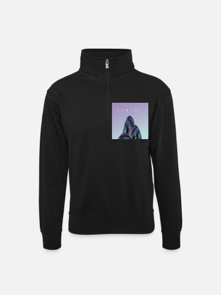 London poster - Unisex sweater with zip collar - black