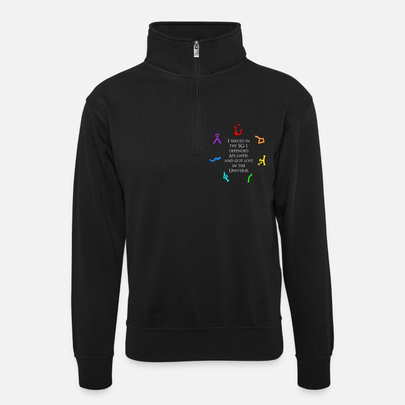 Stargate SG-1 / Atlantis / Universe - Unisex sweater with zip collar - black