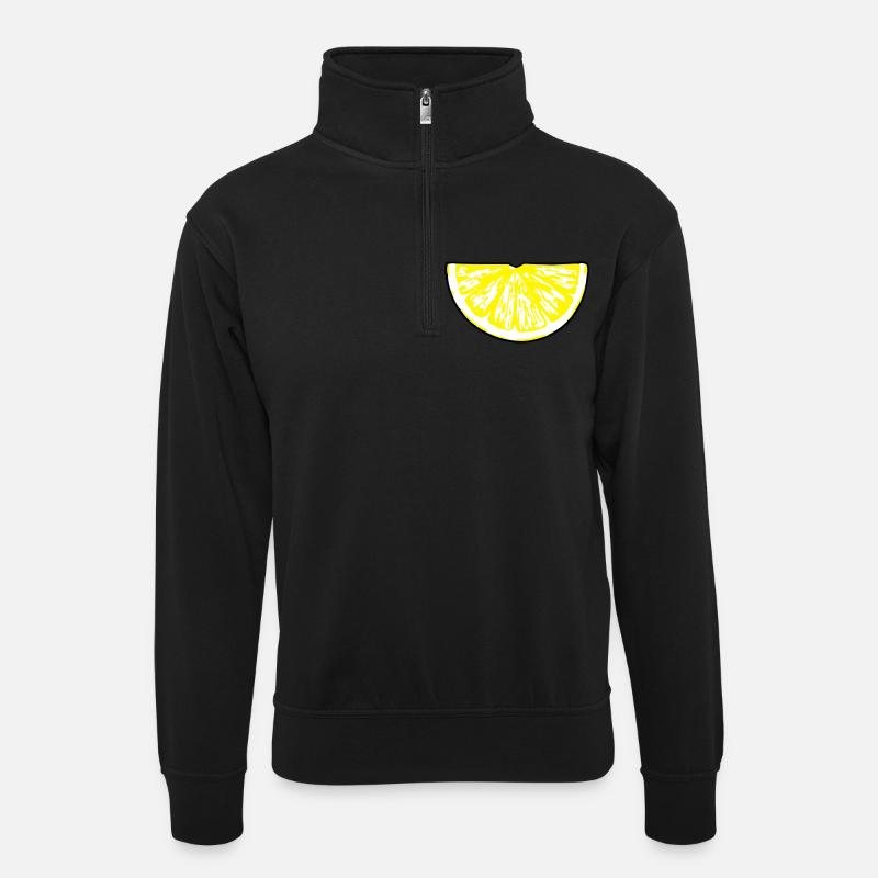 lemon_slice - Unisex sweater with zip collar - black