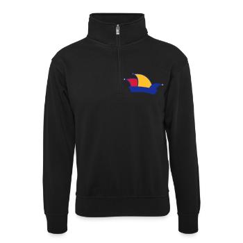 Carnival fools cap - Unisex sweater with zip collar - black - Front