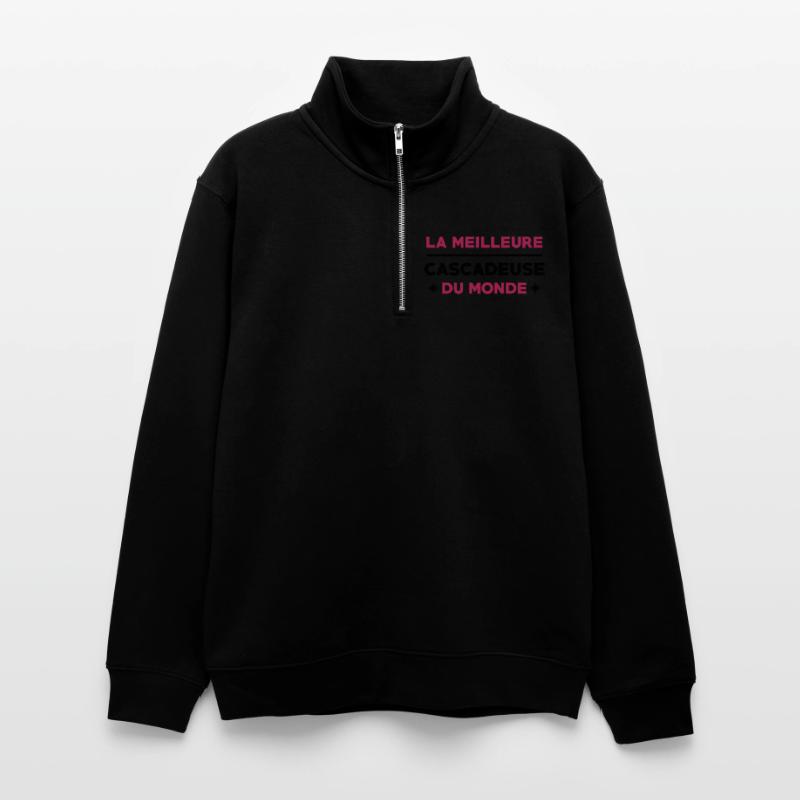 Cascadeur / Cascade / Voiture / Risque / Danger Sweat col montant zippé unisexe