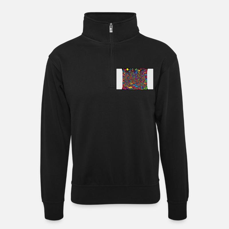 Voyage à l’heure de pointe - Sweat col montant zippé unisexe - noir