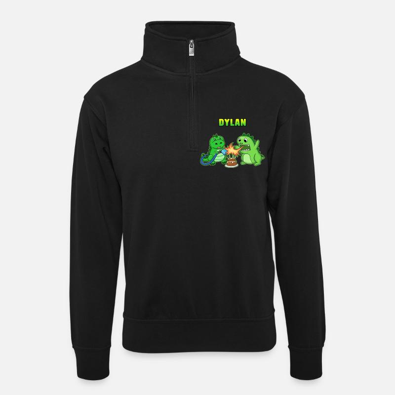Dylan cadeau d'anniversaire - Sweat col montant zippé unisexe - noir