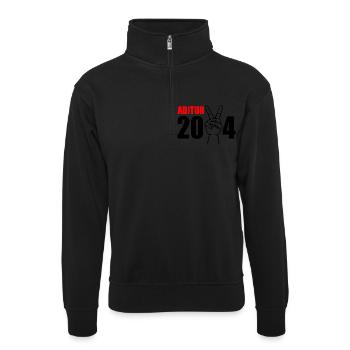Abitur 2024 - Unisex Pullover mit Zip-Kragen - Schwarz - Vorne