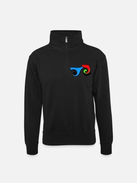 6235236 - Unisex sweater with zip collar - black