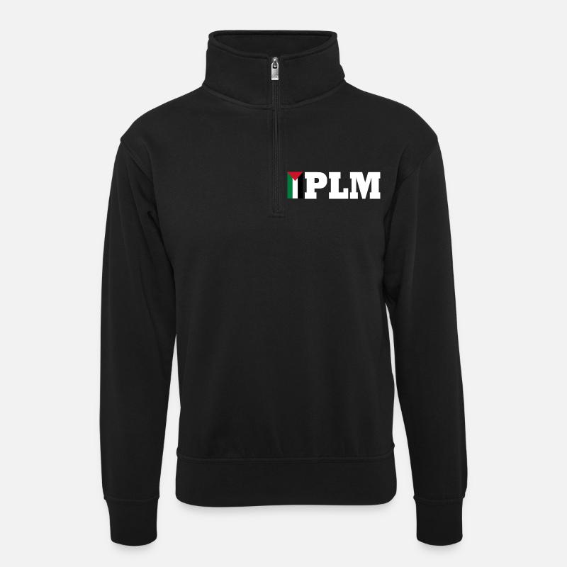 Plm - Sweat col montant zippé unisexe - noir
