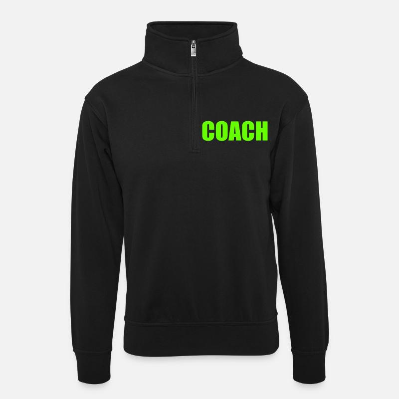 Coach - Unisex Pullover mit Zip-Kragen - Schwarz